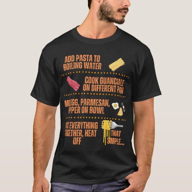 Simple Carbonara Recipe T-Shirt (Front)
