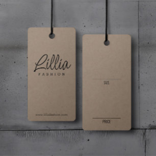 Simple Cardboad Clothing Hanging Display Price Tag