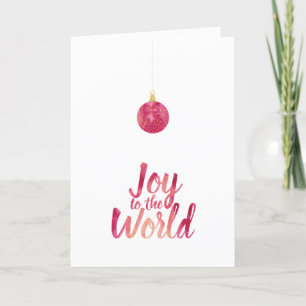 Simple carte de Noël aquarelle, carte de vœux