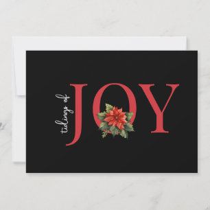SIMPLE CARTE DE NOËL TRADITIONNELLE JOY / POINSETT