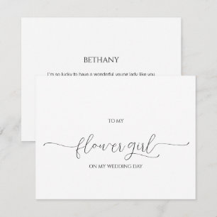 Simple Carte de remerciements de fille à fleurs à