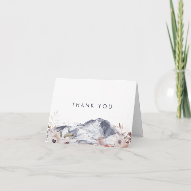 Simple Carte de remerciements Floral (Devant)