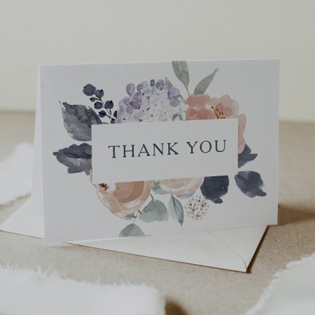Simple Carte de remerciements Floral Rustique (Créateur téléchargé)