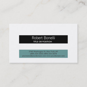 Simple Carte de visite noir bleu blanc
