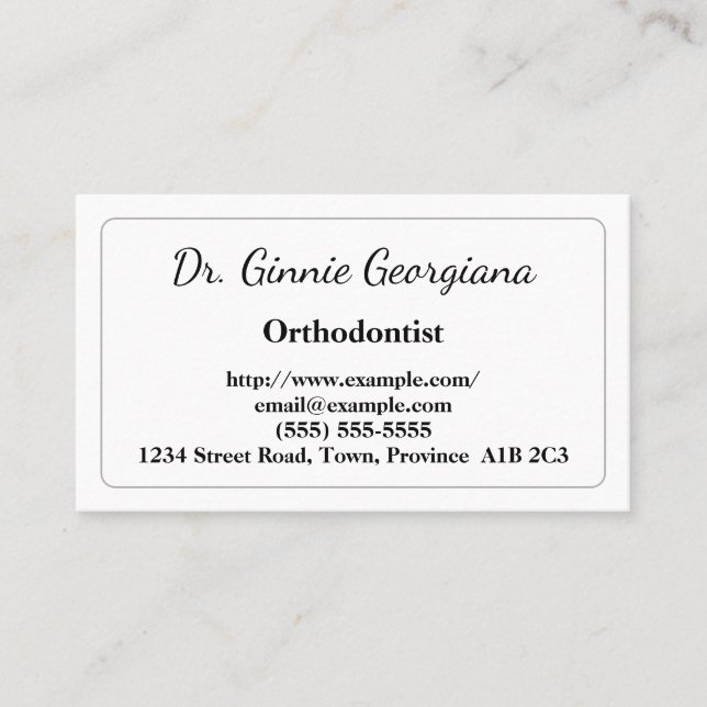 Simple Carte de visite orthodontiste (Devant)