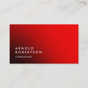 Simple Carte de visite simple Rouge tendance