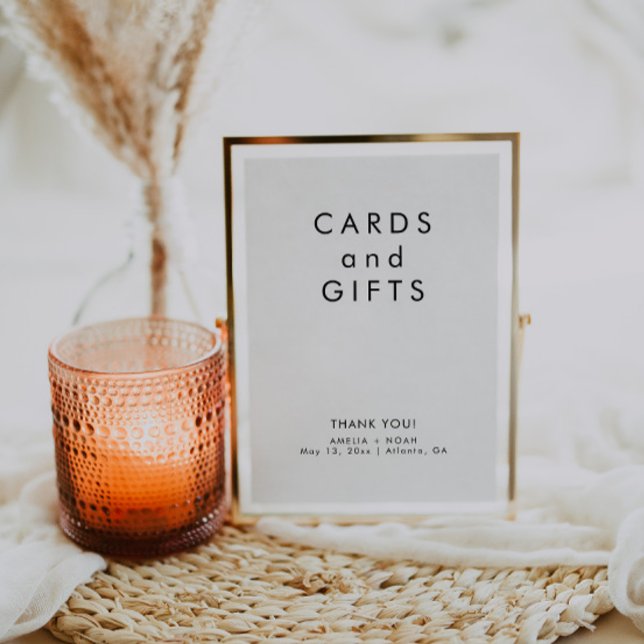 Simple Cartes Noir Et Blanc Cadeaux Mariage Signal (Créateur téléchargé)