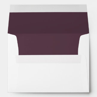 Simple Cassis Purple Wedding Modern Minimalist Envelope