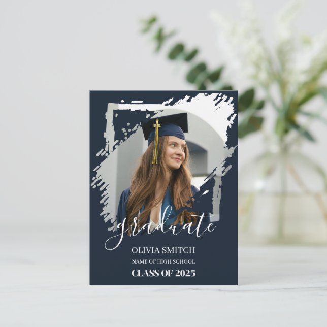 Simple Casual Graduation Photo Postcard (Standing Front)
