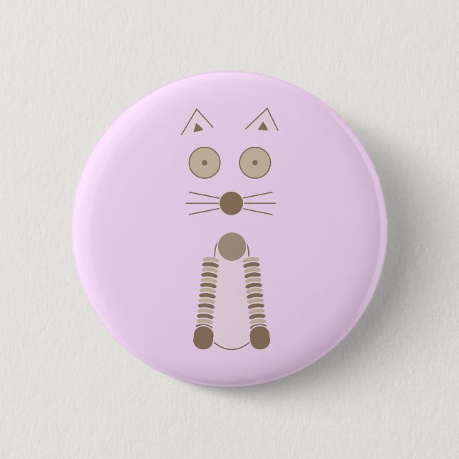 Simple Cat 2 Inch Round Button (Front)