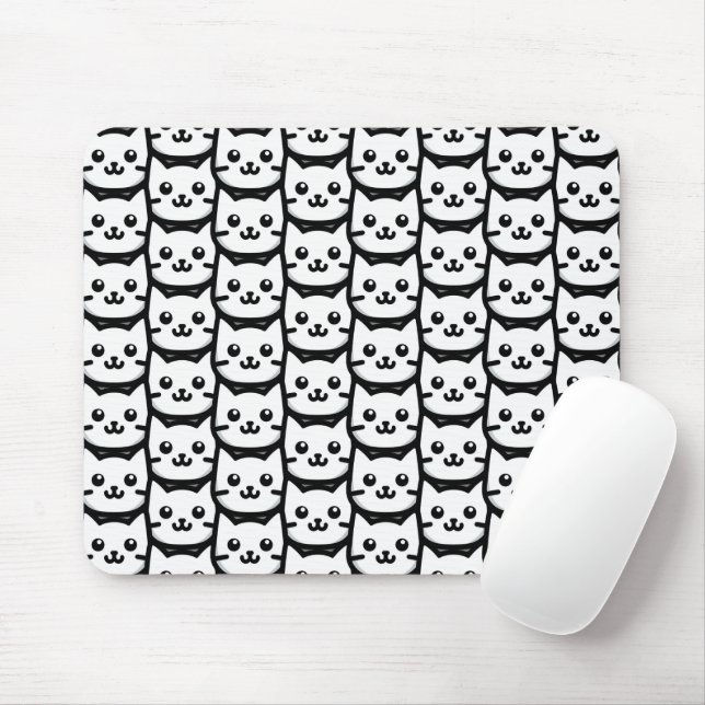Simple Cat Design Mouse Pad (With Mouse)