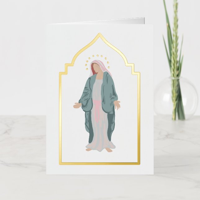 Simple Catholic Funeral Memorial Prayer Card (Front)