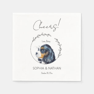 Simple Cavalier Dog Wedding Cocktail Napkins