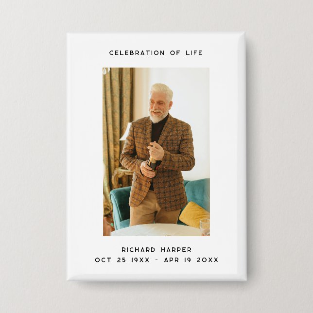 Simple Celebration Of Life Memorial Photo (Front)