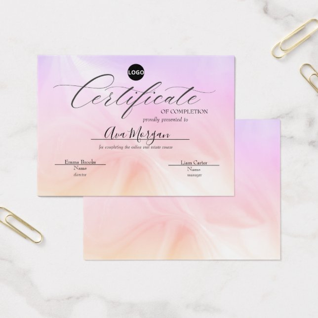 Simple Certificate Template – Holographic Effect (Office)