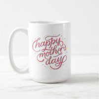 Simple Charming Happy Mother Day Bright Pink White