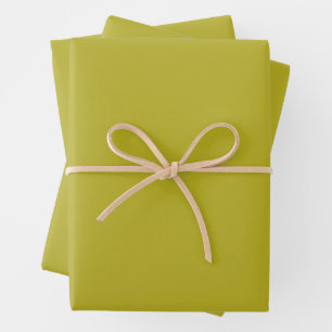 Simple Chartreuse Green Solid Plain Color Wrapping Paper Sheet