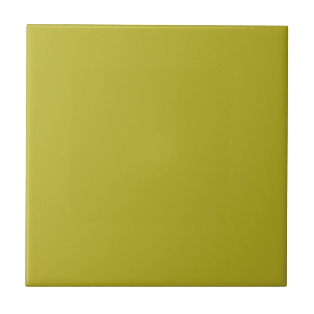 Simple Chartreuse Green Solid Plain Colour Tile (Front)