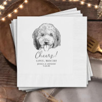 Simple Cheers Dog Hand Drawing Wedding