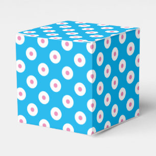 Simple & Cheery Blue, White, and Pink Polka Dotted Favor Box