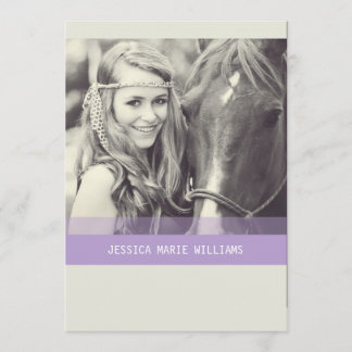 Simple Chevron Graduation | Purple Invitation