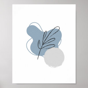 Simple Chic Abstract Minimalist Boho Nature Style  Poster