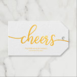 Simple Chic Calligraphy Cheers Wine Bottle Gift Tags<br><div class="desc">Simple Chic Calligraphy Cheers Wine Bottle Tags</div>