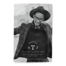 Simple Chic Calligraphy Photo Graduate Initials