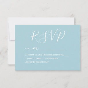 Simple Chic Calligraphy Wedding  RSVP Card