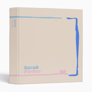 Simple Chic + Colorful Painted Lines Binder