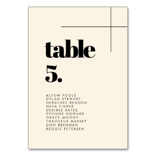 Simple chic Cream wedding seating chart cards