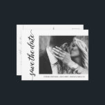 Simple chic Engagement Photo Wedding Save the date Postcard<br><div class="desc">Capture the essence of your love story with our Simple Chic Engagement Photo Wedding Save the Date Postcard. This customizable postcard is the perfect way to announce your engagement and set the stage for your upcoming wedding. With its sleek design and attention to detail, this postcard will leave a lasting...</div>
