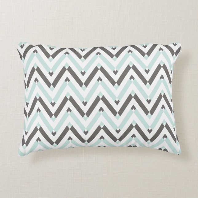 Simple & Chic Geometric Chevron Pattern Decorative Pillow (Front)