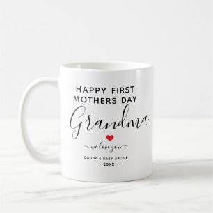 Simple & Chic grandma Photo Collage Mug with Heart