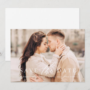Simple Chic Minimalist Photo Wedding Save The Date