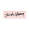 Simple Chic Minimalist Script Blush Pink Black