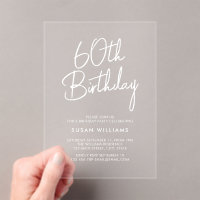 Simple Chic Modern 60th Birthday