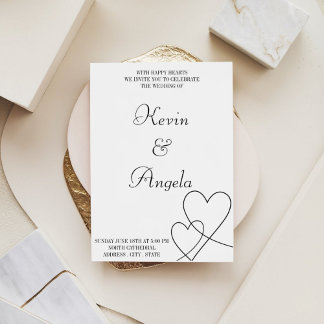 Simple Chic Modern Elegant Wedding  Invitation