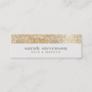 Simple, Chic & Modern Sparkly Gold FAUX Sequins Mini Business Card