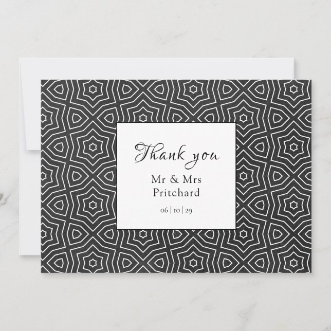 Simple Chic Moroccan Thank You Card (Front)