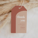 Simple chic peach terracotta arch wedding gift tags<br><div class="desc">Minimalist yet striking: adopt this slightly retro elegant typographic design for your wedding stationery,  with a modern arch design and terracotta & burnt orange colours. Fully customizable text,  colours and backgrounds.</div>