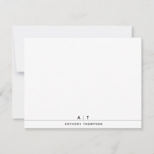 Simple Chic Personalized Monogram Card