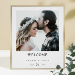 Simple Chic Photo Custom Wedding Welcome Poster<br><div class="desc">Please check our Wedding Welcome Poster Collection for more chic photo wedding welcome designs! This simple, chic photo wedding welcome sign template features a clean, modern design. Customize it with your favorite photo and make it uniquely yours! You can easily edit the text as well to suit your taste, and...</div>