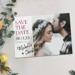 Simple Chic Photo Wedding Save the Date Magnet<br><div class="desc">Simply chic. This stylish, modern wedding save the date thin magnet card has a bright, clean and fresh design featuring a semi-transparent portion on the left for your text, lending a feeling of flow. To add to that effect, depending on the length of your first names, one or both might...</div>