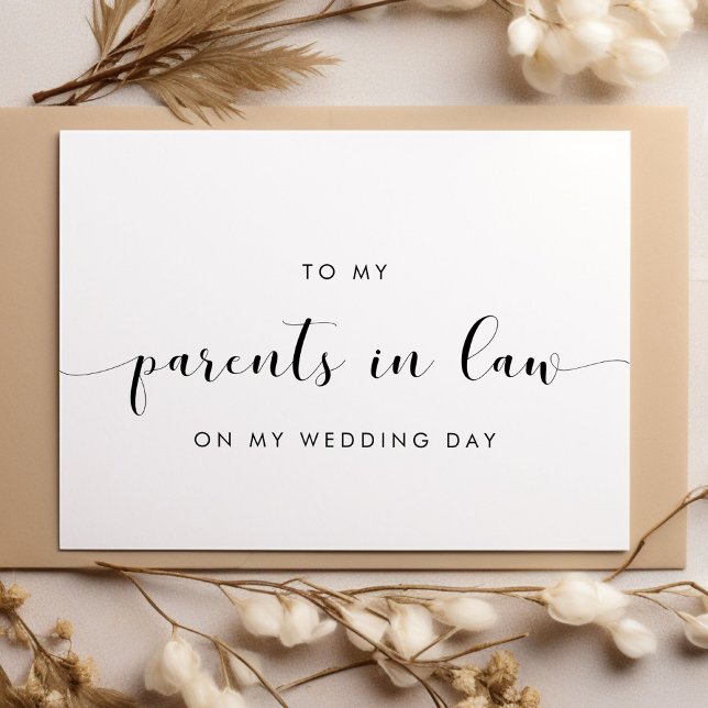 Simple chic Pour mes parents carte de jour de mari (Créateur téléchargé)
