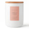 SIMPLE CHIC RUST PINK RED MINIMAL MODERN CANDLE