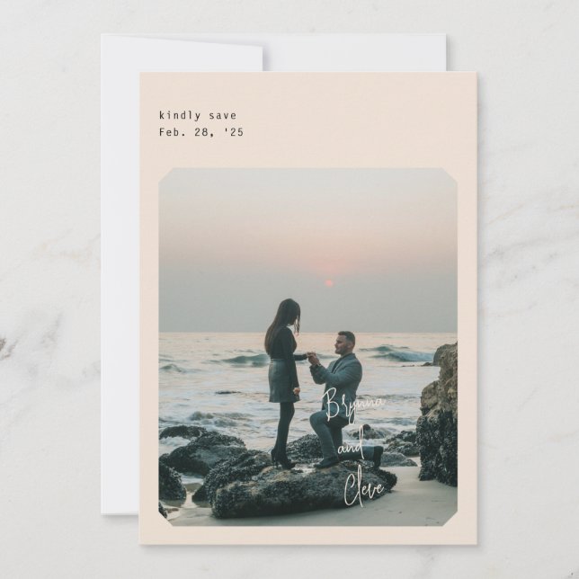 Simple Chic Save the Date card (Front)