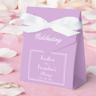  Simple chic script name elegant mauve Wedding Favor Box