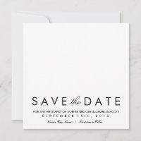 Simple Chic Square Save the Date Card Template