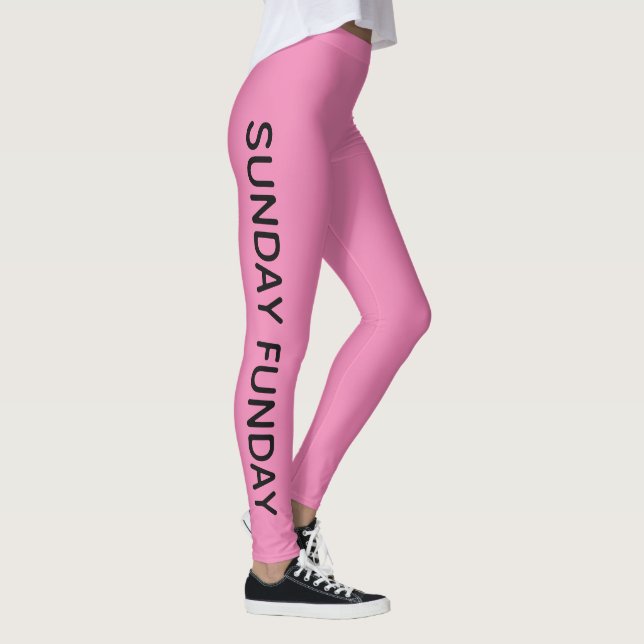 simple chic SUNDAY FUNDAY typography | Leggings (Right)